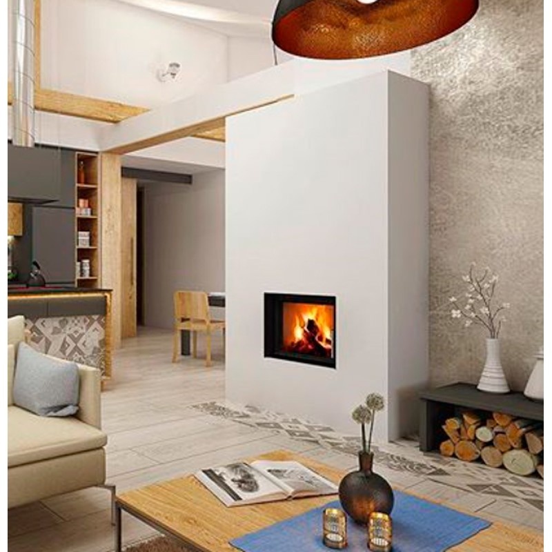 Chimenea de leña calefactora HEAT 70.50 MARCO 4 lados incluido - Imagen 5