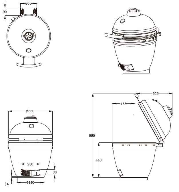 Barbacoa Kamado grill Large 55 - Imagen 11