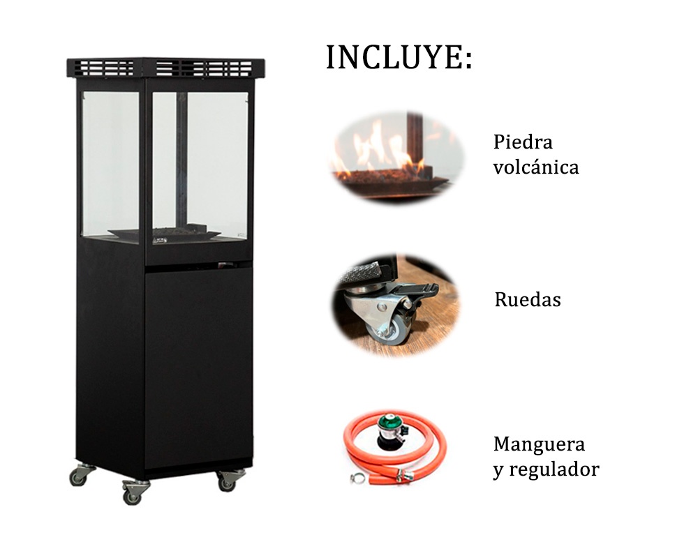 Estufa de exterior MAVROS negra - Imagen 6