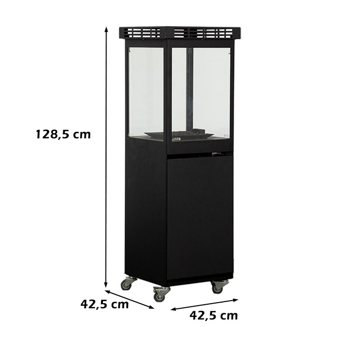 Estufa de exterior MAVROS negra - Imagen 4