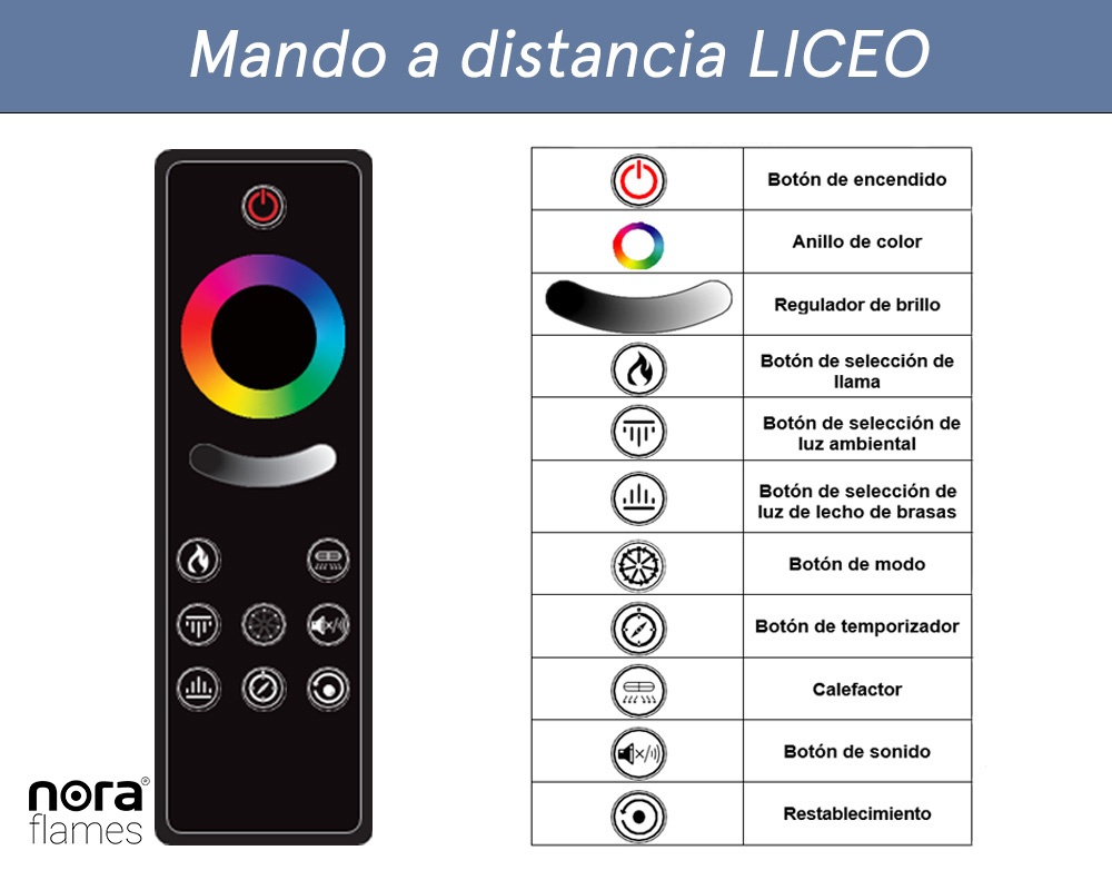 Chimenea eléctrica LICEO 180 con troncos iluminados - Imagen 7